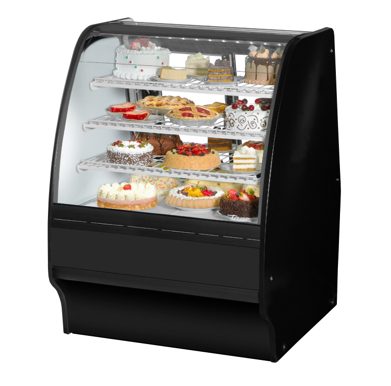 True TGM-R-36-SC/SC-W-W Refrigerated Bakery Display Case, 36 1/4" Wide, 2 Doors, 6 Shelves