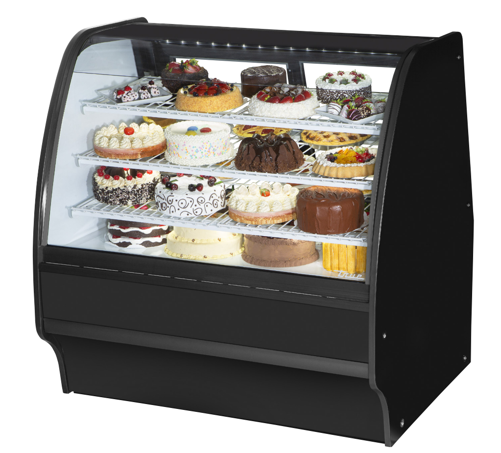 True TGM-R-48-SC/SC-W-W Refrigerated Bakery Display Case, 48 1/4" Wide, 2 Doors, 6 Shelves