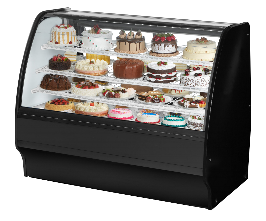True TGM-R-59-SC/SC-S-W Refrigerated Bakery Display Case, 59 1/4" Wide, 2 Doors, 6 Shelves