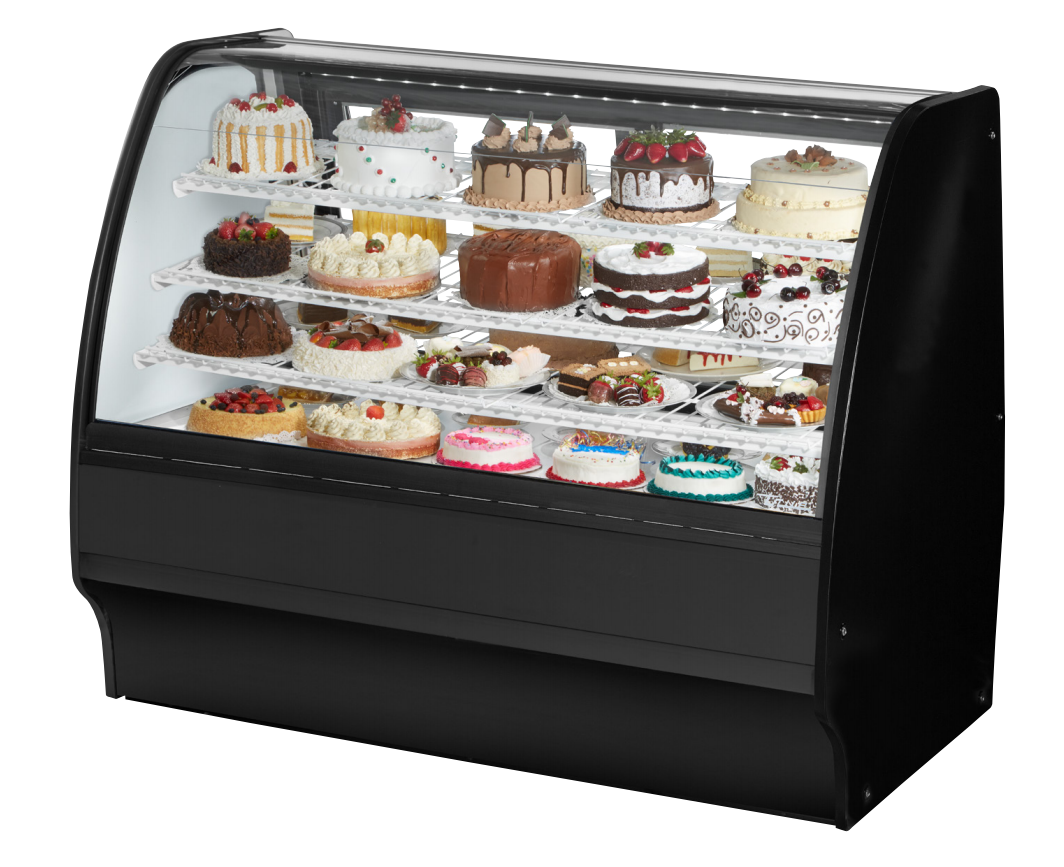 True TGM-R-59-SC/SC-W-W Refrigerated Bakery Display Case, 59 1/4" Wide, 2 Doors, 6 Shelves