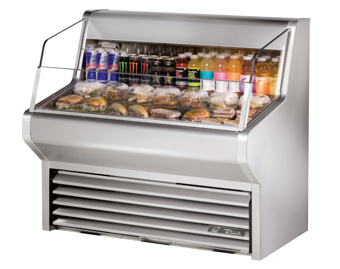 True THAC-48-S-LD Open Refrigerated Display Merchandiser, 48 1/8" Wide, 3 Shelves