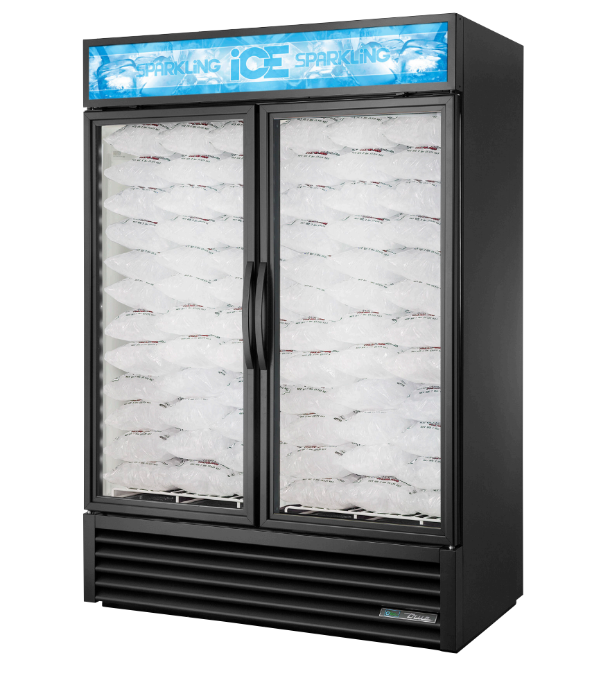 True GDIM-49NT-HC~TSL01 Ice Merchandiser, 29 7/8" Deep, 2 Doors