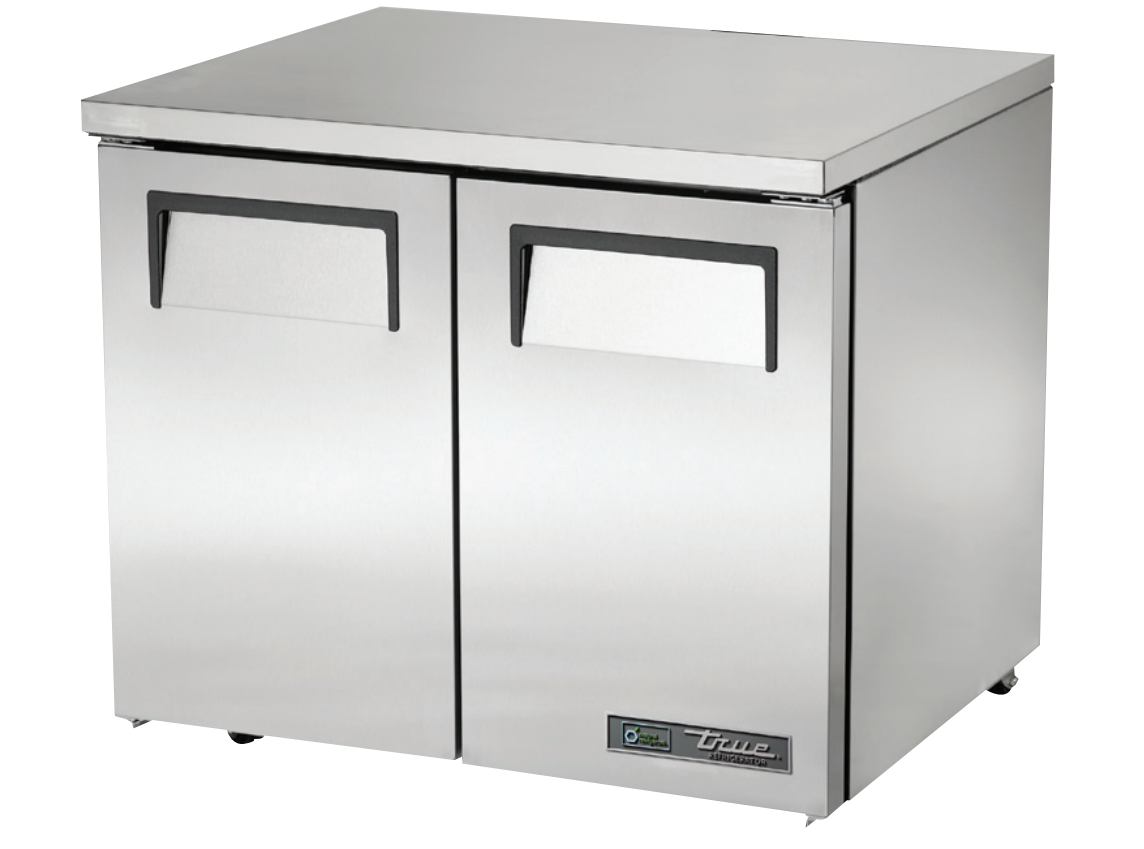 True TUC-36-LP-HC Undercounter Refrigerator, 36 3/8" Wide, 2 Doors, 4 Shelves