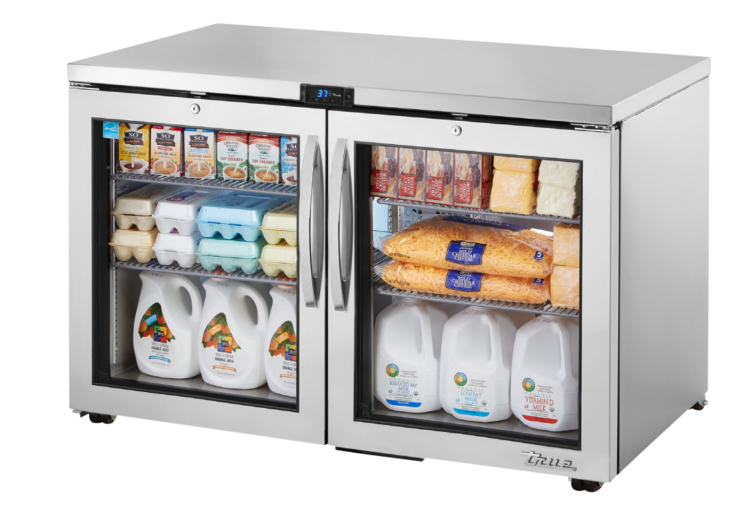 True TUC-48G-LP-HC~SPEC3 Undercounter Refrigerator, 48 3/8" Wide, 2 Doors, 4 Shelves, Spec Series