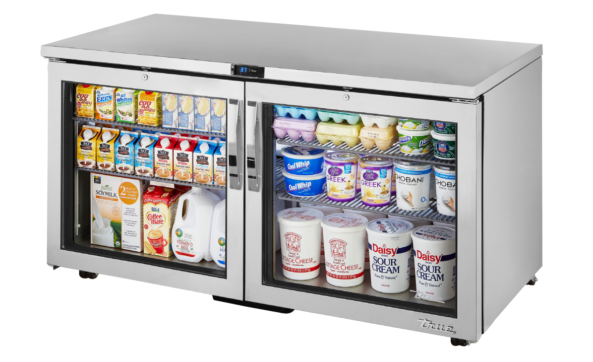True TUC-60G-LP-HC~SPEC3 Undercounter Refrigerator, 60 3/8" Wide, 2 Doors, 4 Shelves, Spec Series