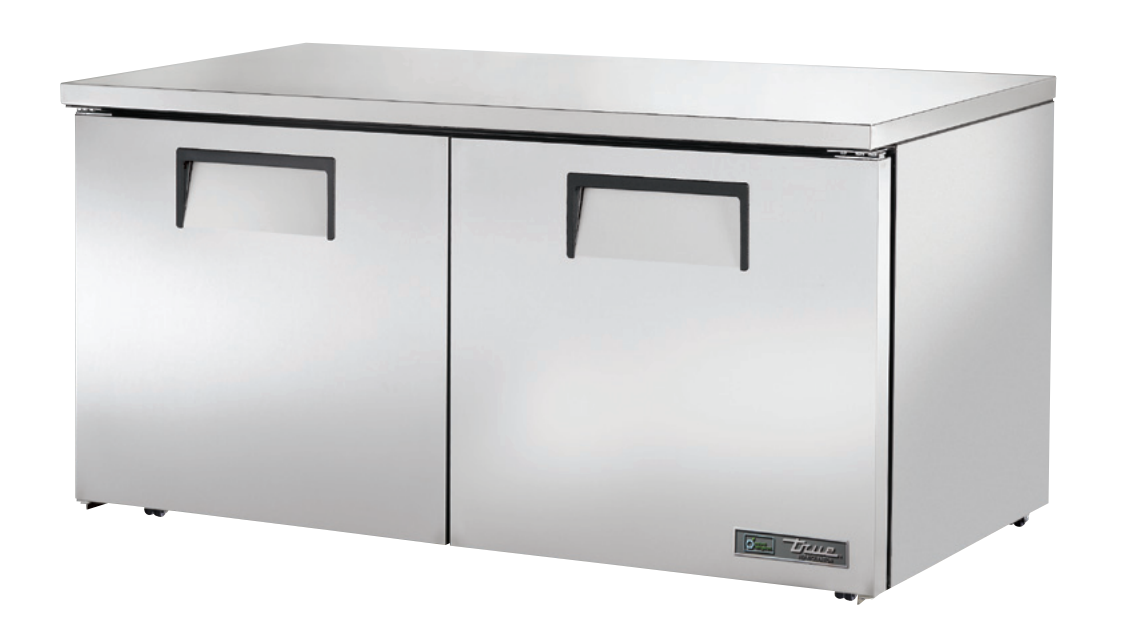 True TUC-60-LP-HC Undercounter Refrigerator, 60 3/8" Wide, 2 Doors, 4 Shelves