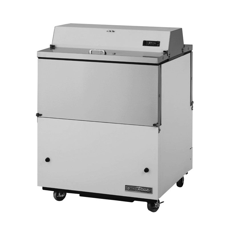 True TMC-34-DS-SS-HC Milk Cooler, 34" Wide, 4 Doors, 8 Crate Capacity, 2 Floor Racks