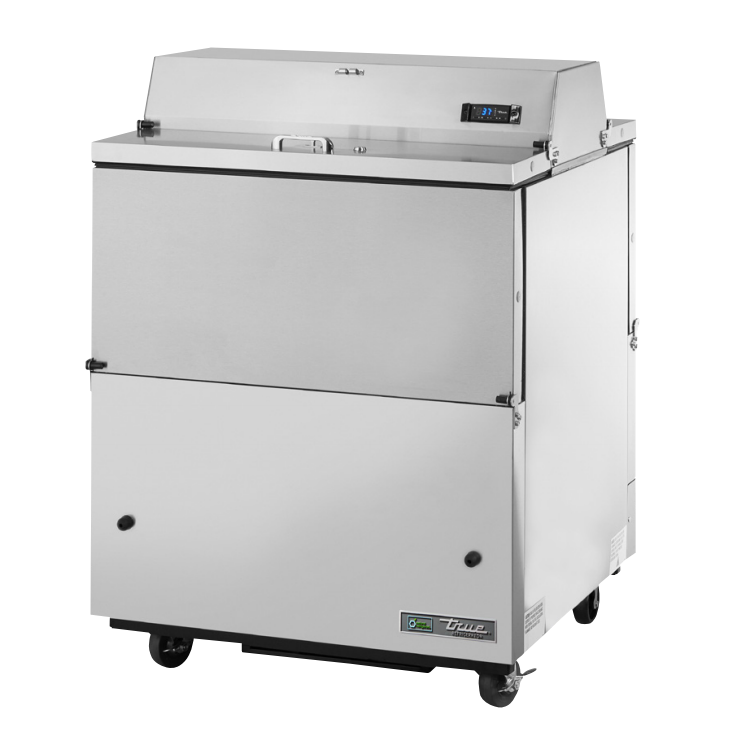 True TMC-34-S-DS-HC Milk Cooler, 34" Wide, 4 Doors, 8 Crate Capacity, 2 Floor Racks