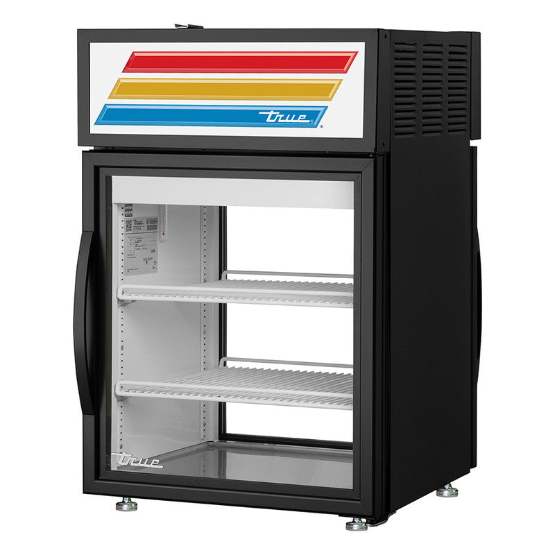 True GDM-05PT-HC~TSL01 Countertop Merchandiser Refrigerator, 24" Wide, 1 Front / 1 Back Doors, 2 Shelves