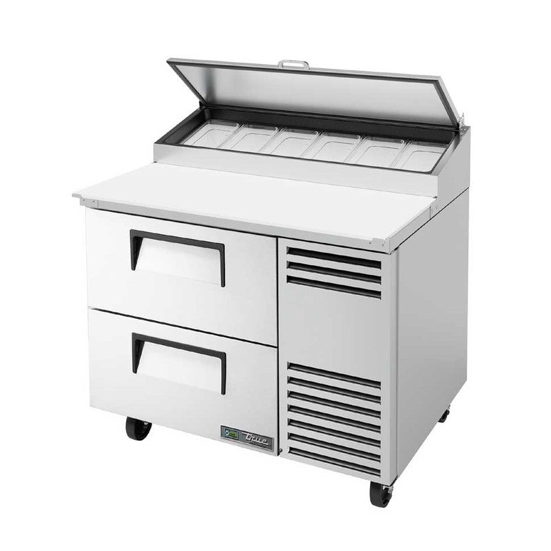 True TPP-AT-44D-2-HC Pizza Prep Table, 44 5/8" Wide, 6 Pans (Tops)