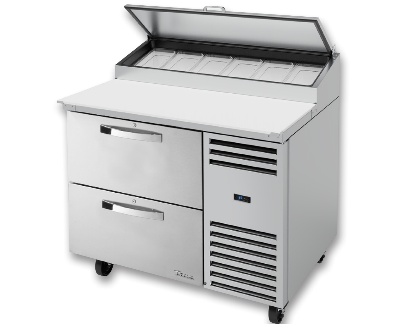 True TPP-AT-44D-2-HC~SPEC3 Pizza Prep Table, 44 5/8" Wide, 6 Pans (Tops)