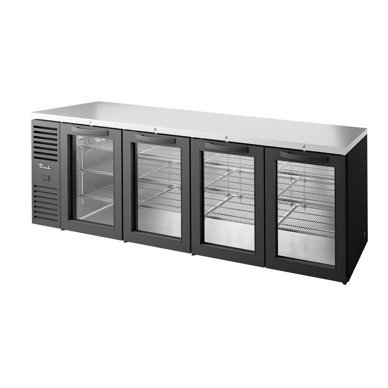 True TBR108-RISZ1-L-B-GGGG-1 Back Bar Cooler, 108" Wide, 4 Doors