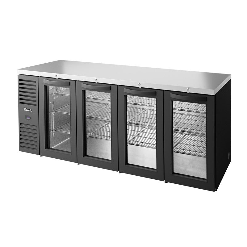 True TBR92-RISZ1-L-B-GGGG-1 Back Bar Cooler, 92" Wide, 4 Doors