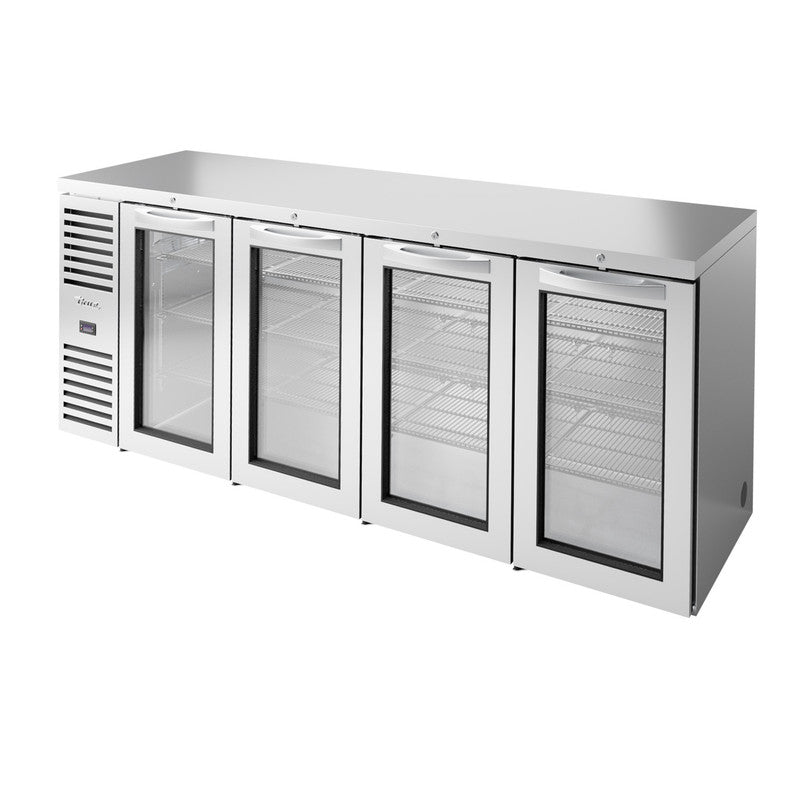 True TBR92-RISZ1-L-S-GGGG-1 Back Bar Cooler, 92" Wide, 4 Doors