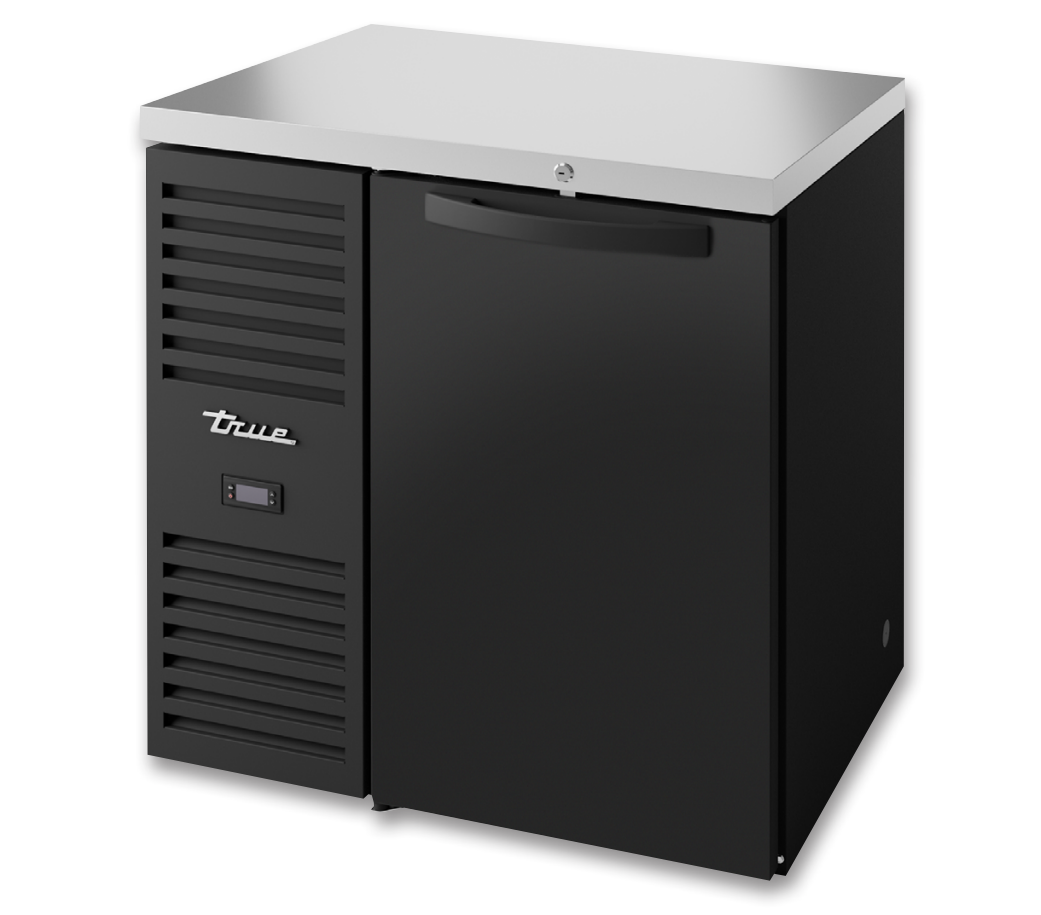 True TBR32-RISZ1-L-B-S-1 Back Bar Cooler, 32" Wide, 1 Door