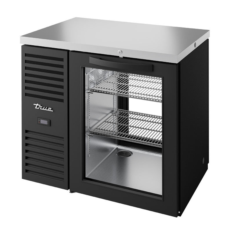 True TBR36-PTSZ1-L-B-G-G-1 Pass-Thru Back Bar Cooler, 36" Wide, 2 Doors