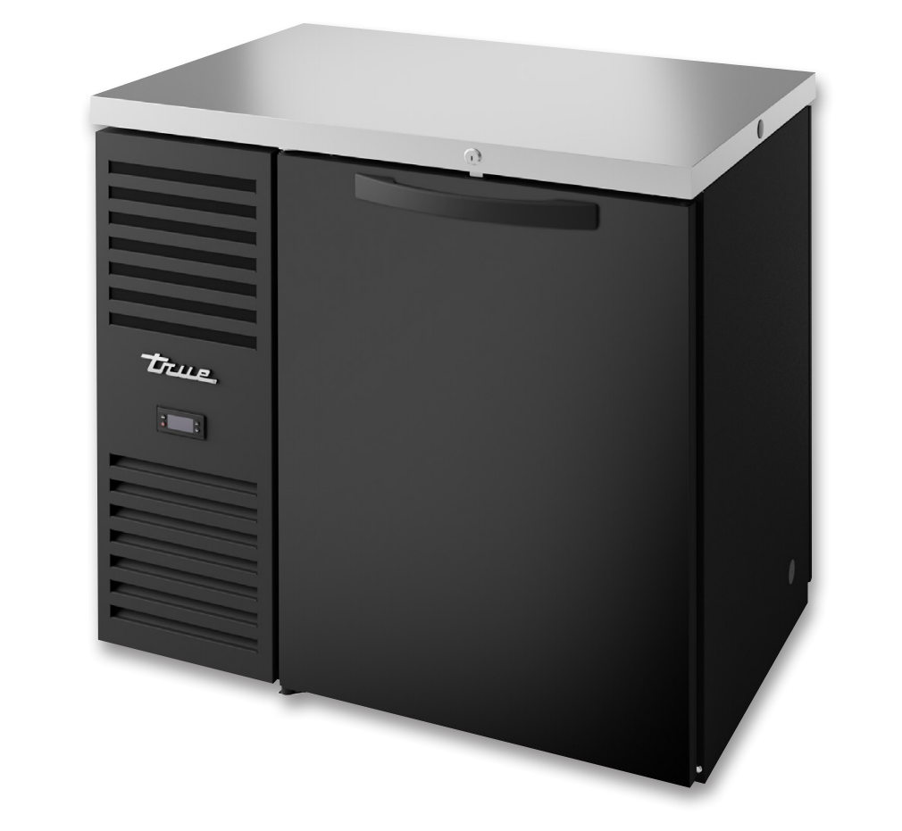 True TBR36-PTSZ1-L-B-S-S-1 Pass-Thru Back Bar Cooler, 36" Wide, 2 Doors