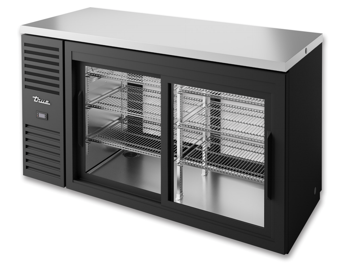 True TBR60-PTSZ1-L-B-11-11-1 Pass-Thru Back Bar Cooler, 60" Wide, 2 Doors