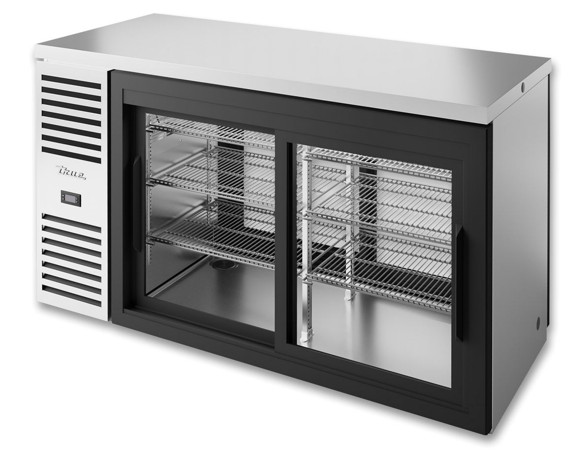 True TBR60-PTSZ1-L-S-11-11-1 Pass-Thru Back Bar Cooler, 60" Wide, 2 Doors