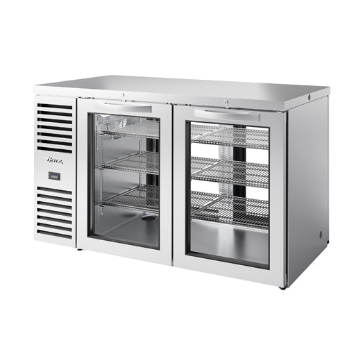 True TBR60-PTSZ1-L-S-GG-GG-1 Pass-Thru Back Bar Cooler, 60" Wide, 2 Doors
