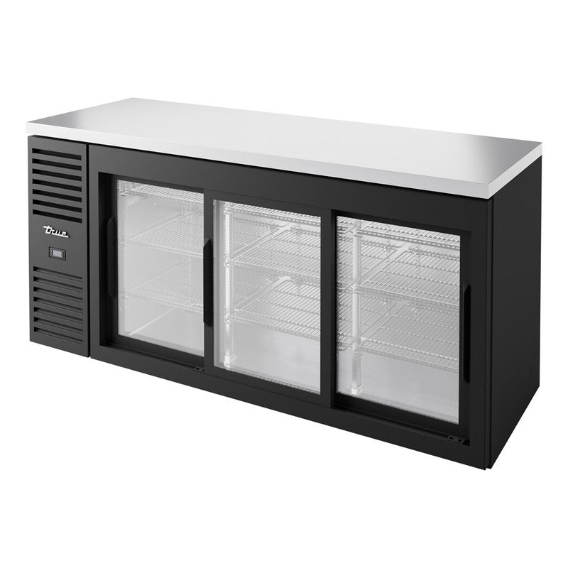 True TBR72-RISZ1-L-B-111-1 Back Bar Cooler, 72" Wide, 3 Doors
