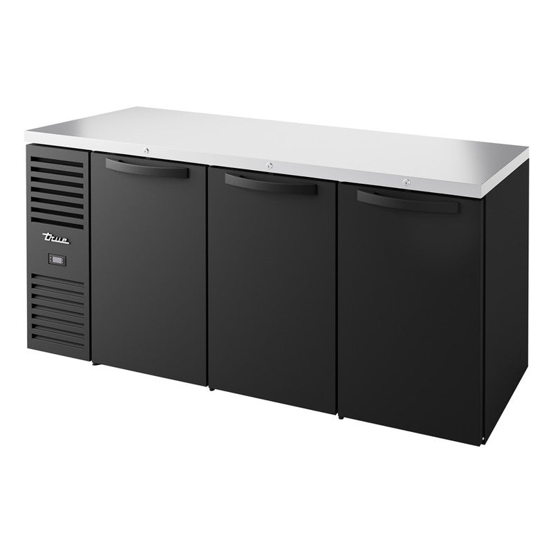 True TBR72-RISZ1-L-B-SSS-1 Back Bar Cooler, 72" Wide, 3 Doors