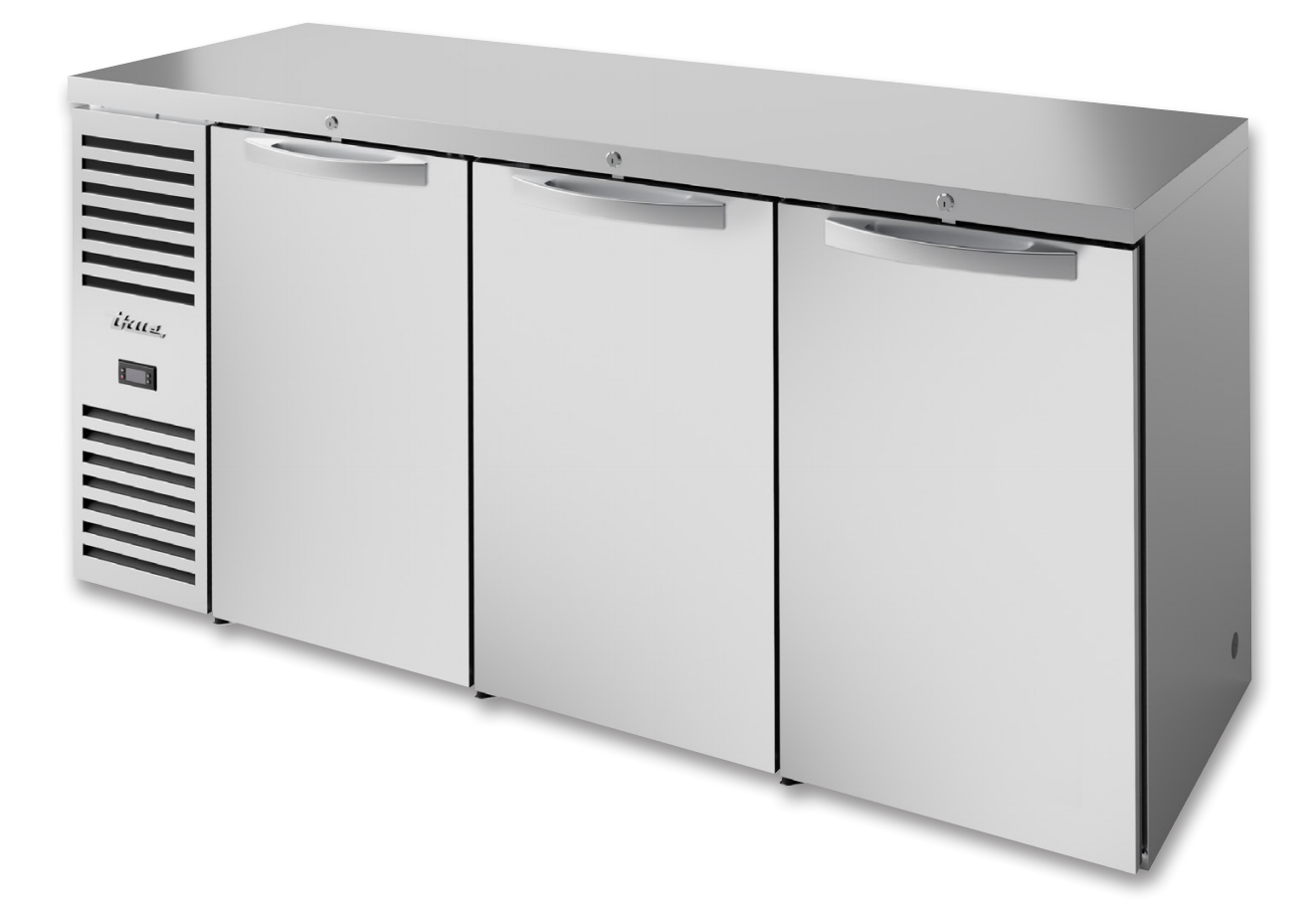 True TBR84-RISZ1-L-S-SSS-1 Back Bar Cooler, 84" Wide, 3 Doors