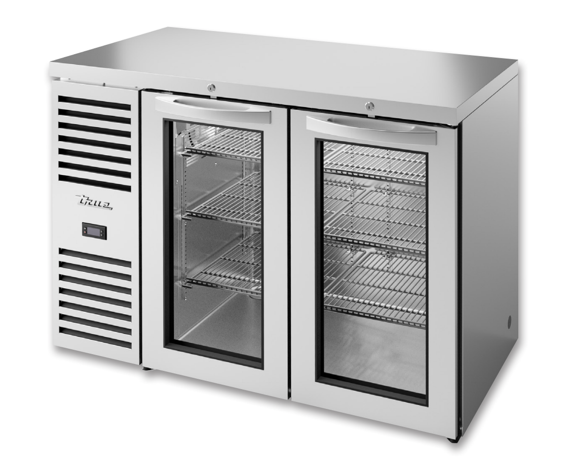 True TBR48-RISZ1-L-S-GG-1 Back Bar Cooler, 48" Wide, 2 Doors