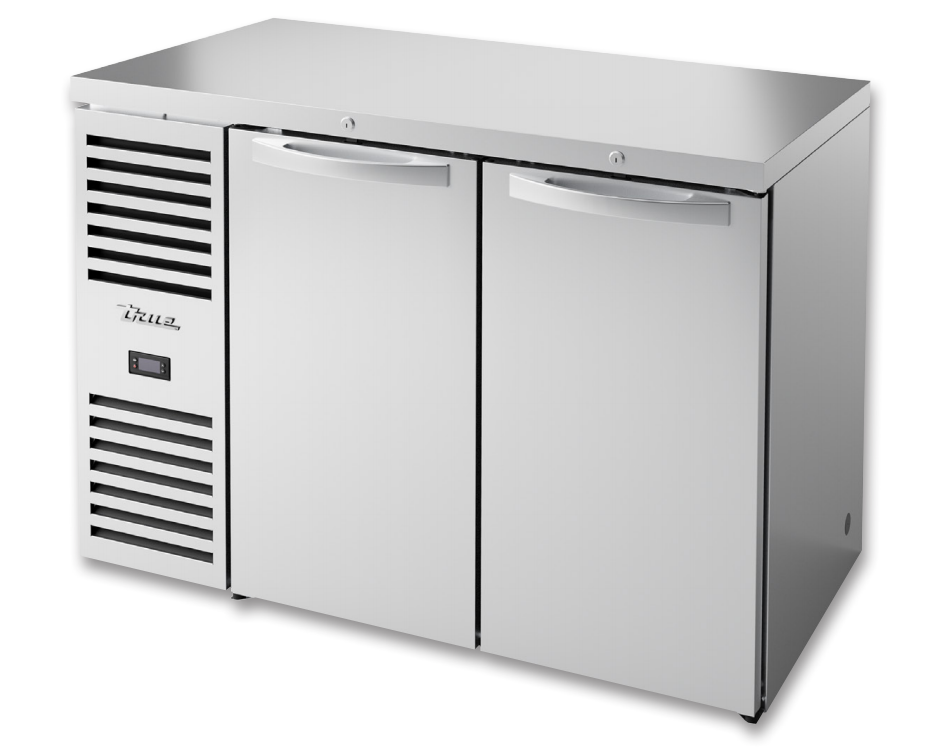 True TBR48-RISZ1-L-S-SS-1 Back Bar Cooler, 48" Wide, 2 Doors