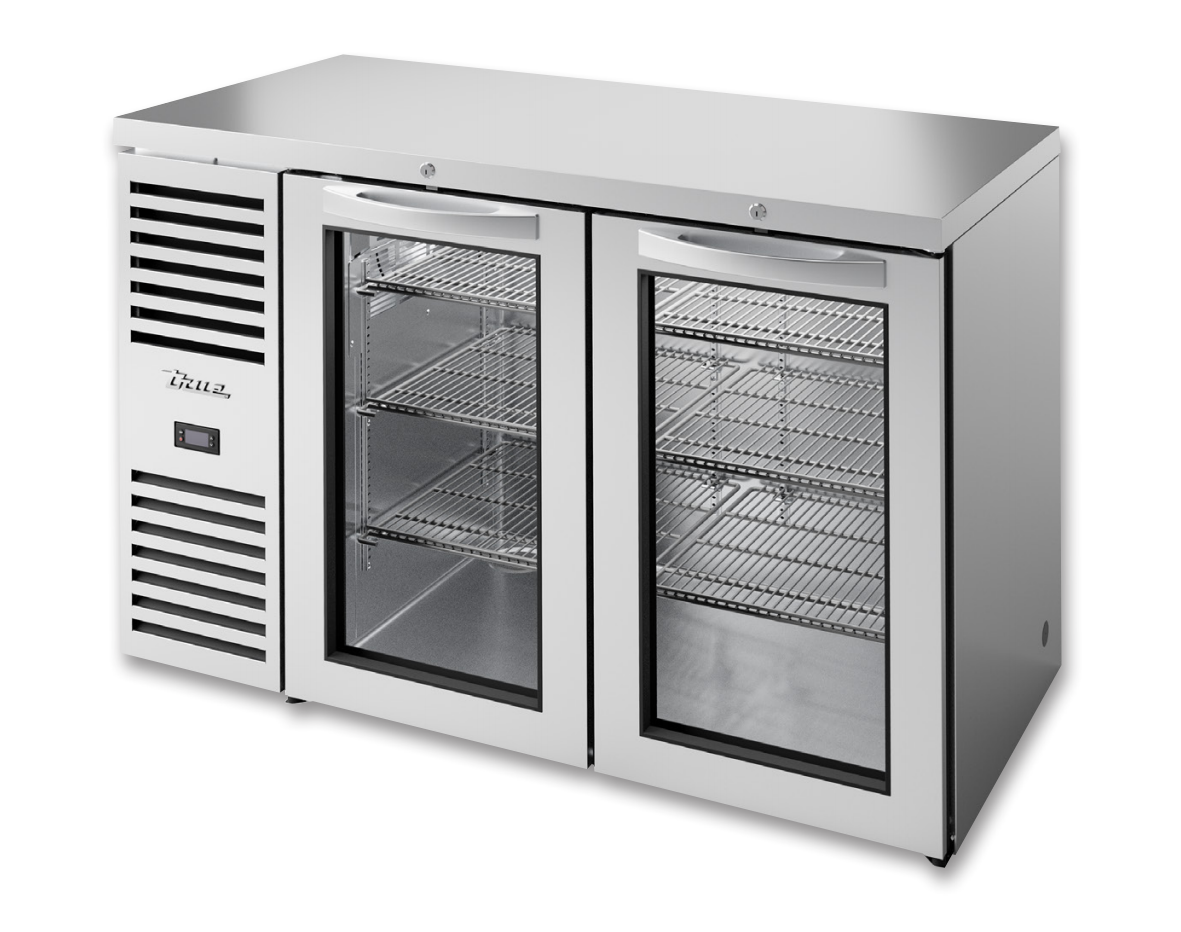 True TBR52-RISZ1-L-S-GG-1 Back Bar Cooler, 52" Wide, 2 Doors
