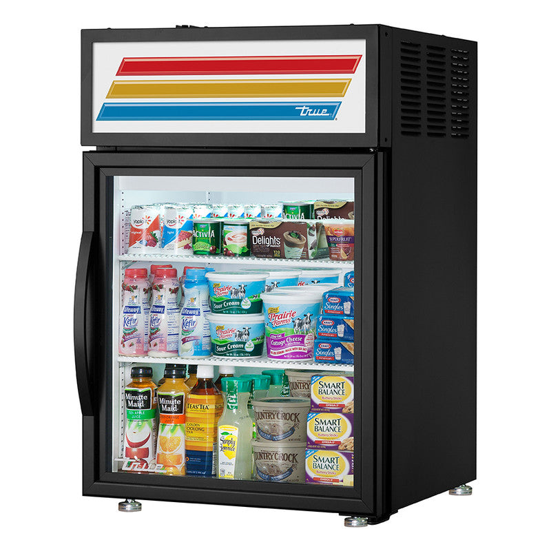 True GDM-05-HC~TSL01 Countertop Merchandiser Refrigerator, 24" Wide, 1 Door, 2 Shelves