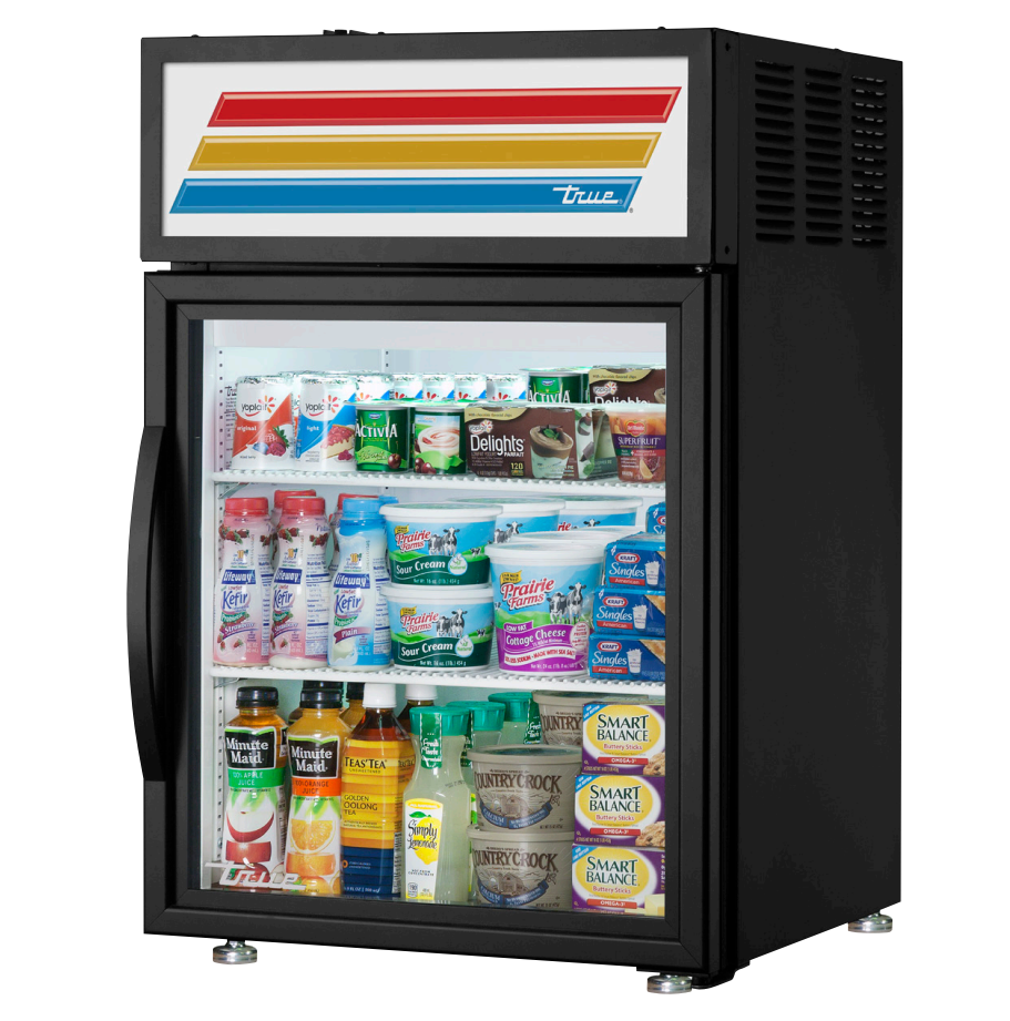 True GDM-05-HC~TSL01 Countertop Merchandiser Refrigerator, 24" Wide, 1 Door, 2 Shelves