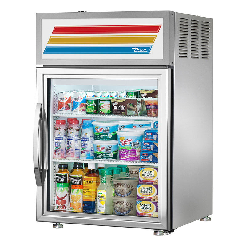 True GDM-05-S-HC~TSL01 Countertop Merchandiser Refrigerator, 24" Wide, 1 Door, 2 Shelves