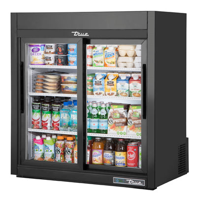 True GDM-09-SQ-HC-LD Countertop Merchandiser Refrigerator, 36" Wide, 2 Doors, 3 Shelves