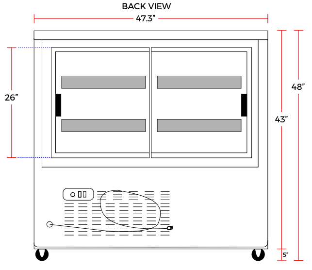 Coldline DC48-SS 48" Stainless Steel Curved Glass Refrigerated Deli Display Case