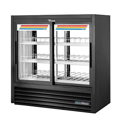 True GDM-41CPT-48-HC-LD Merchandiser Refrigerator, 2.21 </table> Daily Energy Use kWh, 2 Front/ 2 Back Doors, 6 Shelves