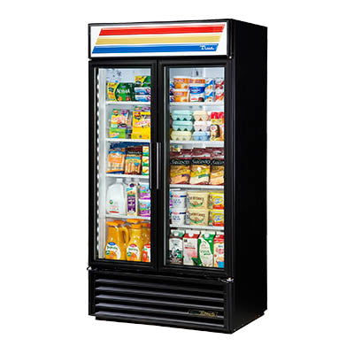 True GDM-35-HC~TSL01 Merchandiser Refrigerator, 39 1/2" Wide, 2 Doors, 8 Shelves