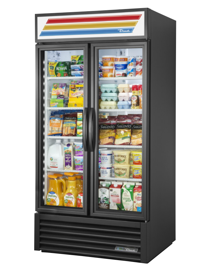 True GDM-35-HC~TSL01 Merchandiser Refrigerator, 39 1/2" Wide, 2 Doors, 8 Shelves