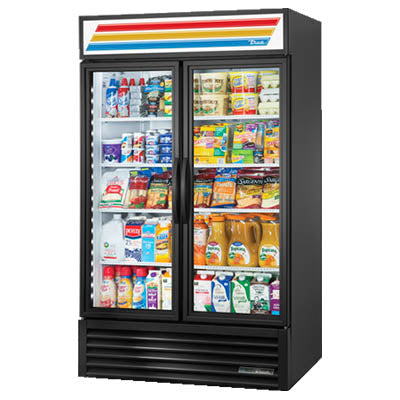 True GDM-43-HC~TSL01 Merchandiser Refrigerator, 47 1/8" Wide, 2 Doors, 8 Shelves