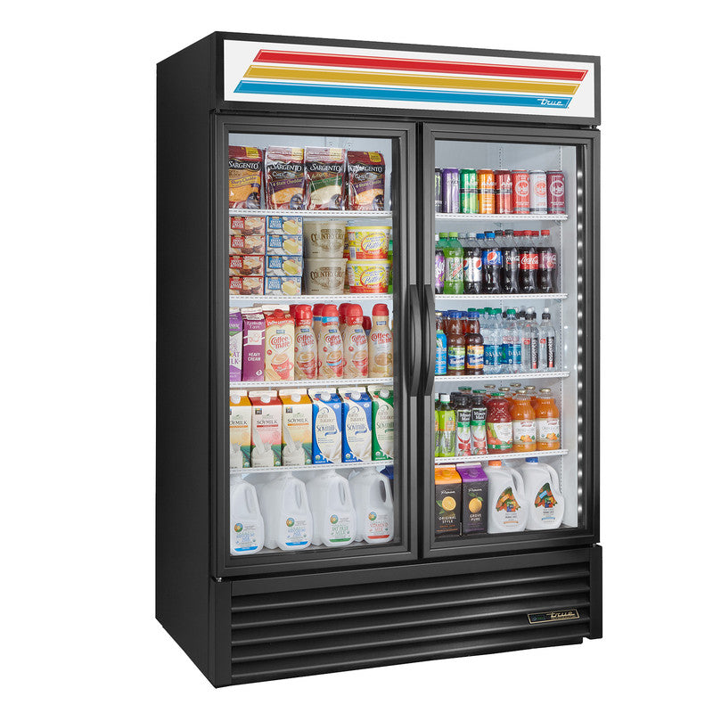 True GDM-49-HC~TSL01 Merchandiser Refrigerator, 54 1/8" Wide, 2 Doors, 8 Shelves