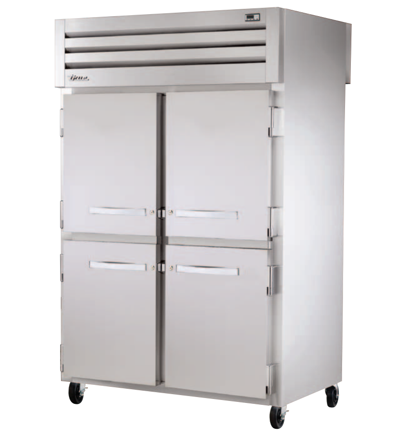 True STR2RPT-4HS-2S-HC Pass-Thru Refrigerator, 52 5/8" Wide, 4 Front / 2 Back Doors, STR Spec Series