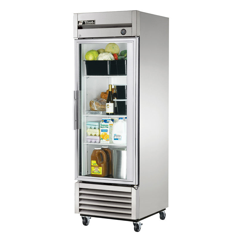 True T-23G-HC~FGD01 Reach-In Refrigerator, 27" Wide, 1 Door, 3 Shelves, T-Series