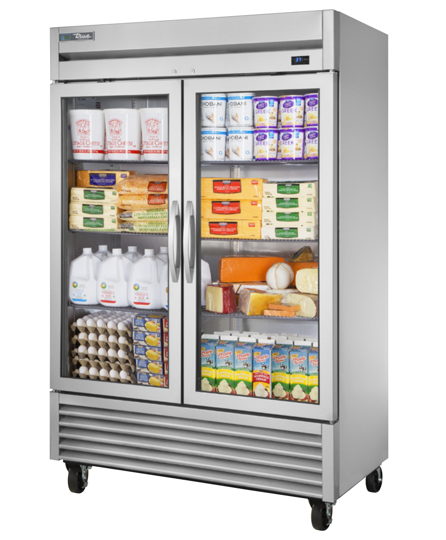 True TS-49G-HC~FGD01 Reach-In Refrigerator, 54 1/4" Wide, 2 Doors, 6 Shelves, TS-Series