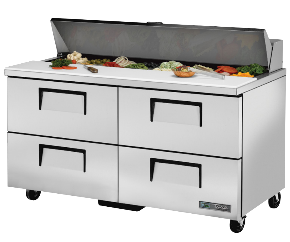 True TSSU-60-16D-4-HC Sandwich Prep Table, 60 3/8" Wide, 16 Pans (Tops)