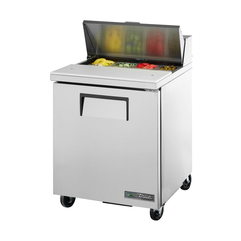 True TSSU-27-08-HC Sandwich Prep Table, 27 5/8" Wide, 1 Door, 2 Shelves, 8 Pans (Tops)
