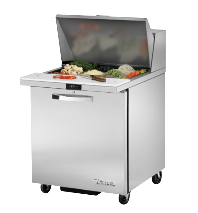 True TSSU-27-08-ADA-HC~SPEC3 Sandwich Prep Table, 27 5/8" Wide, 1 Door, 2 Shelves, 8 Pans (Tops)