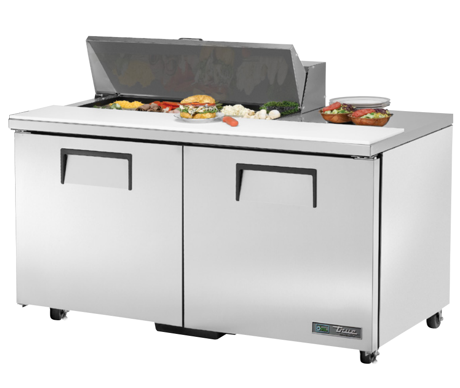 True TSSU-60-10-ADA-HC Sandwich Prep Table, 603/8" Wide, 2 Doors, 4 Shelves, 10 Pans (Tops)