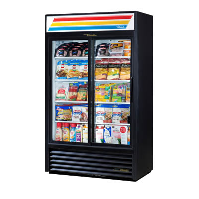 True GDM-41SL-HC-LD Merchandiser Refrigerator, 47 1/8" Wide, 2 Doors, 8 Shelves