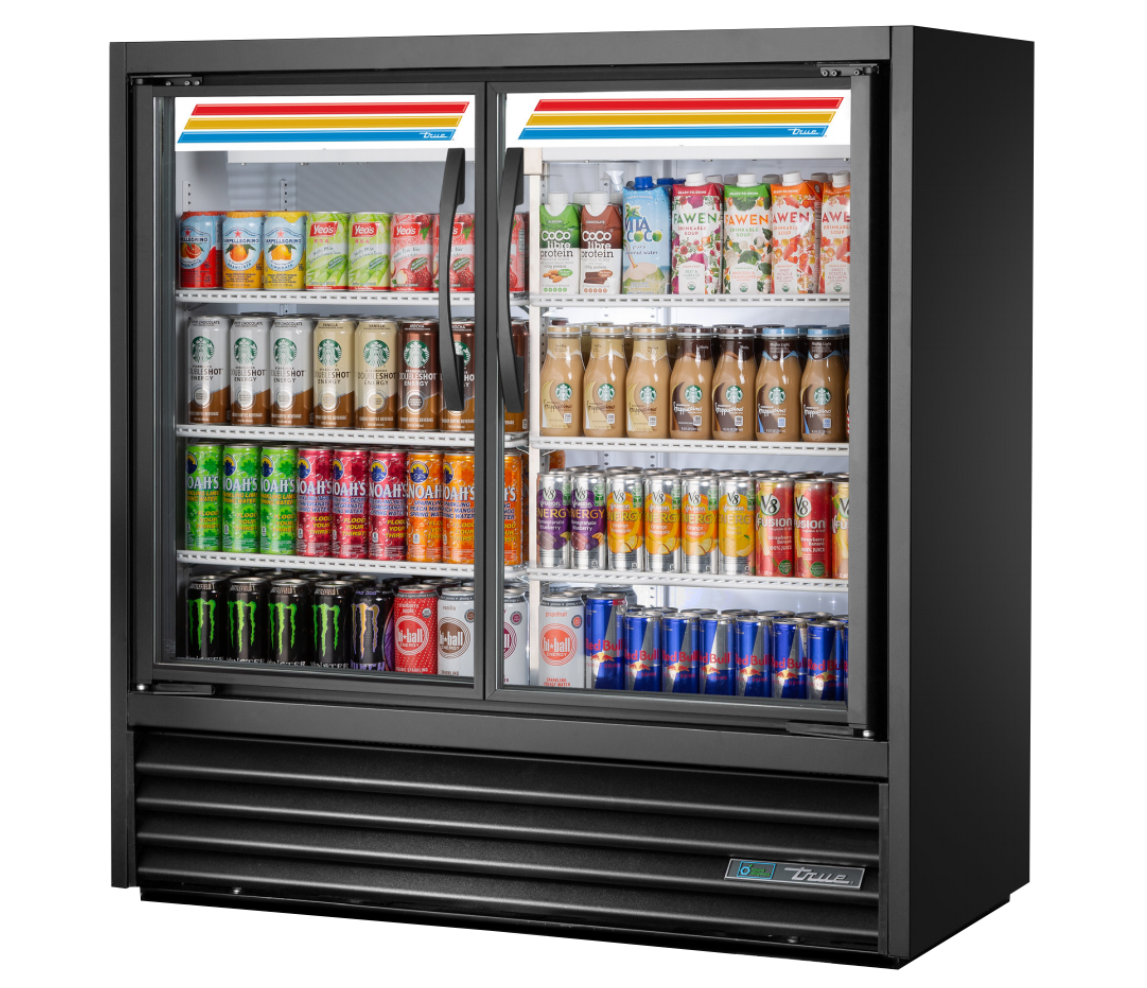 True TVM-48SL-48-HC~VM01 Merchandiser Refrigerator, 46 7/8" Wide, 2 Doors, 6 Shelves