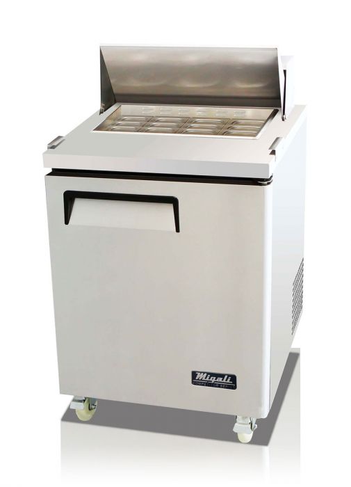 Migali C-SP27-12BT-HC 27" 12 Pan, Big Top Sandwich Prep Table, Competitor Series